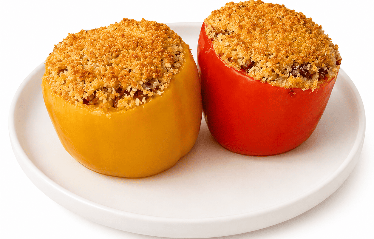 Couscous-Stuffed Bell Peppers (Vegan)